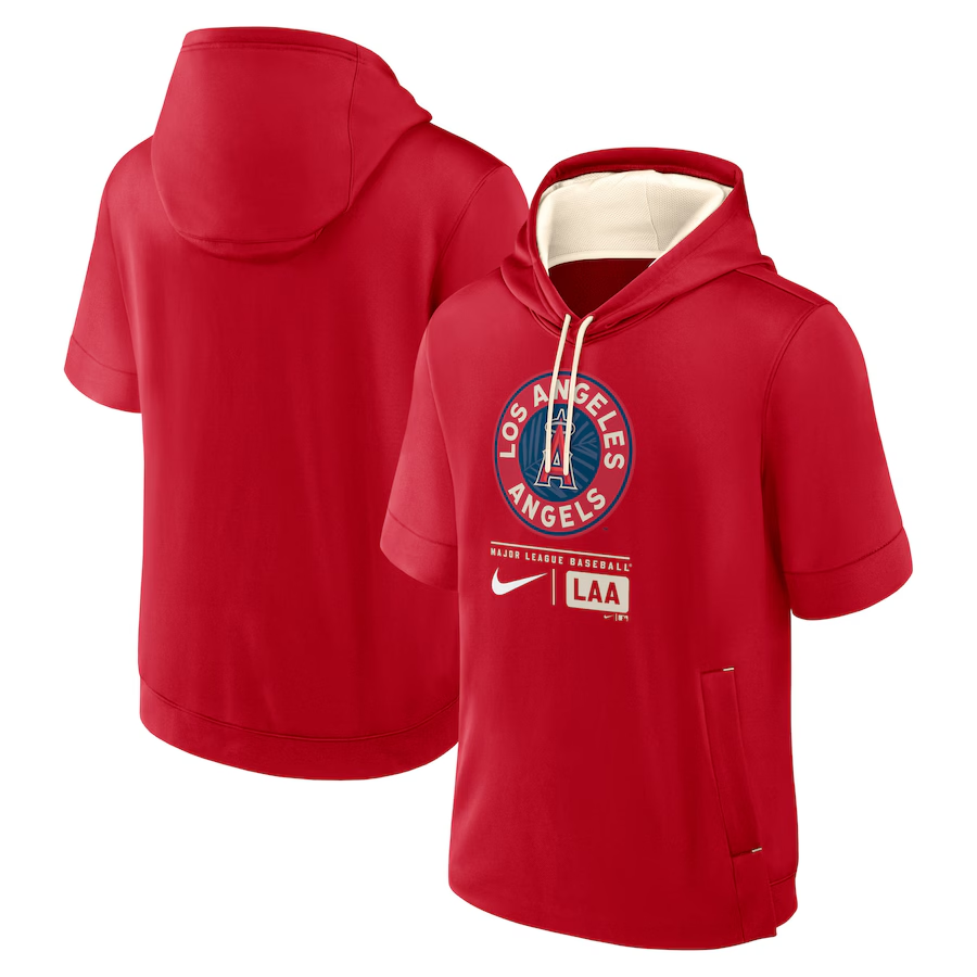 Men MLB Los Angeles Angels red 2024 Nike hoodie